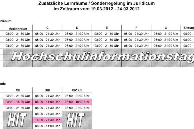 zusätzl. Lernräume 19.03.2012 - 24