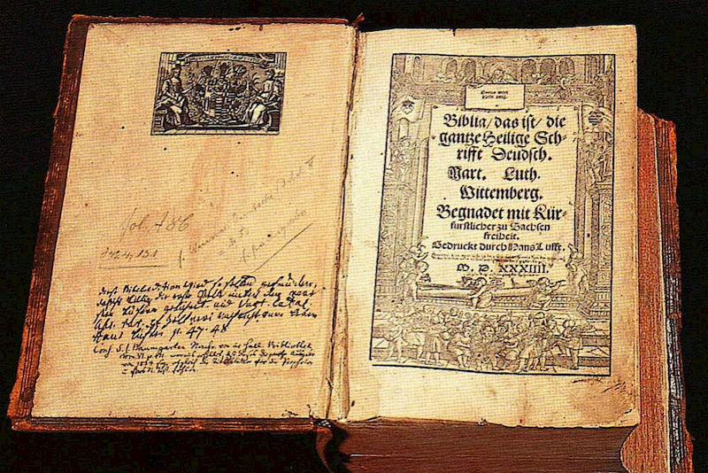 Luther's translation of the entire Bible into German was published in a six-part edition in 1534.