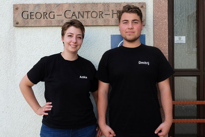 Die Hauptorganisatoren der Campus-Freizeit: Ann-Kathrin Ludwig und Dmitrij Schlichting