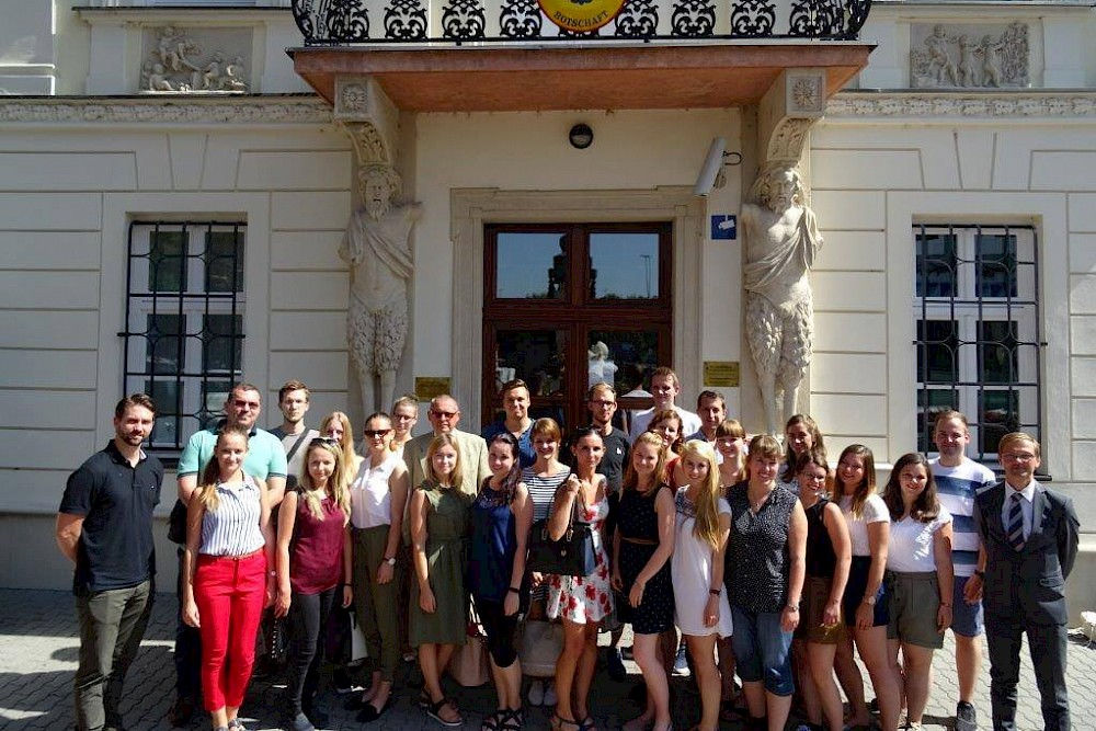 Auch die deutsche Botschaft in Bratislava hat die Gruppe besucht.