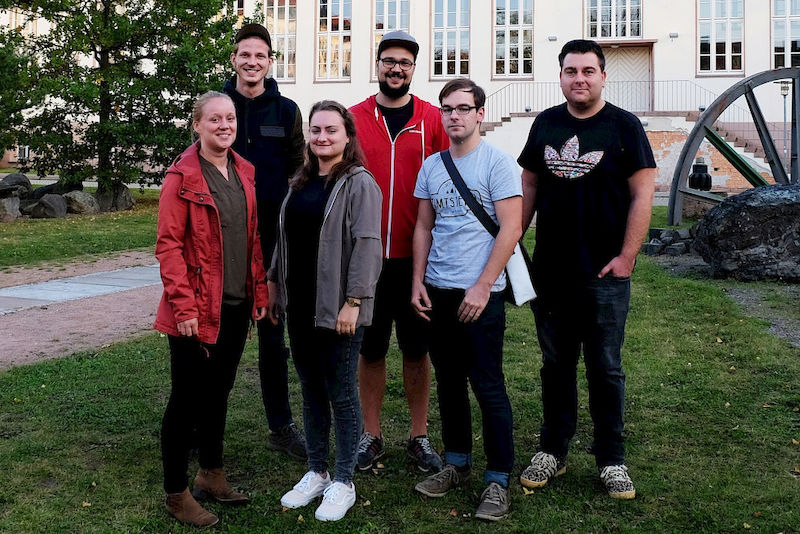 Die Wettbewerbsteilnehmer Pia Kielczynski, Janis Arnold, Nicole Piecha, Robert Reese, Karsten Winkler und Thomas Ziegler (v.l.)