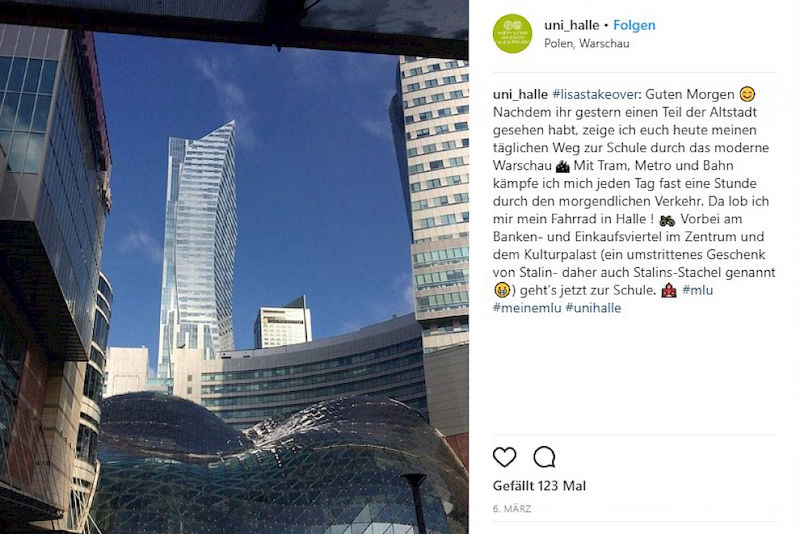 Lisa studiert Lehramt an Gymnasien für Geschichte und Biologie. Wir durften sie auf Instagram bei ihrem Praktikum an der Deutschen Auslandsschule in Warschau begleiten.