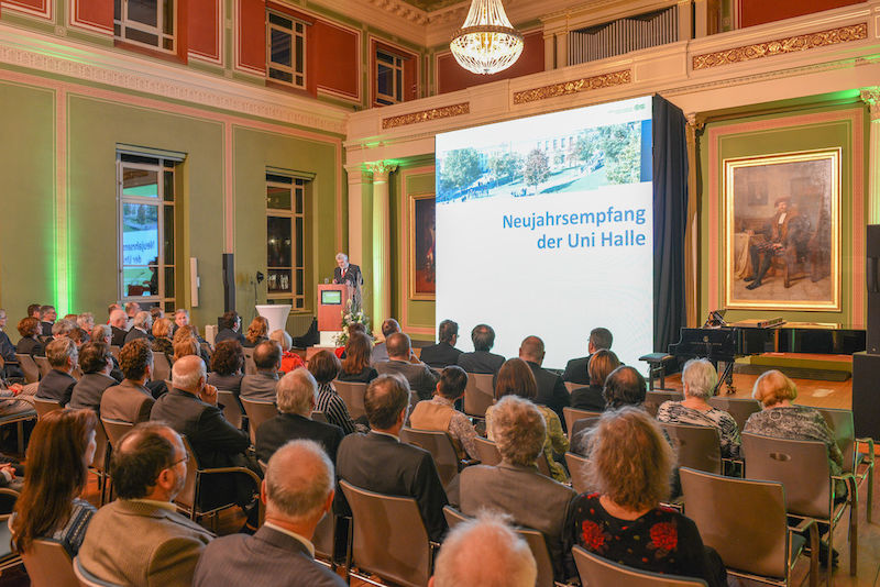 Neujahrsempfang 2020: Volle Stuhlreihen in der Aula