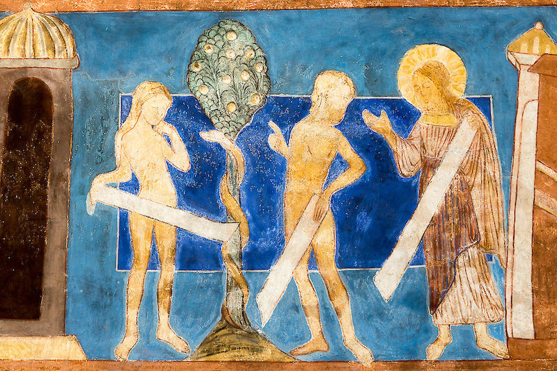 Waren Adam und Eva – hier dargestellt auf einer romanischen Wandmalerei – Mann und Frau? In hebräischen und aramäischen Schriften sind kulturelle Modelle von Geschlechterrollen und Sexualität um einiges vielschichtiger als angenommen.