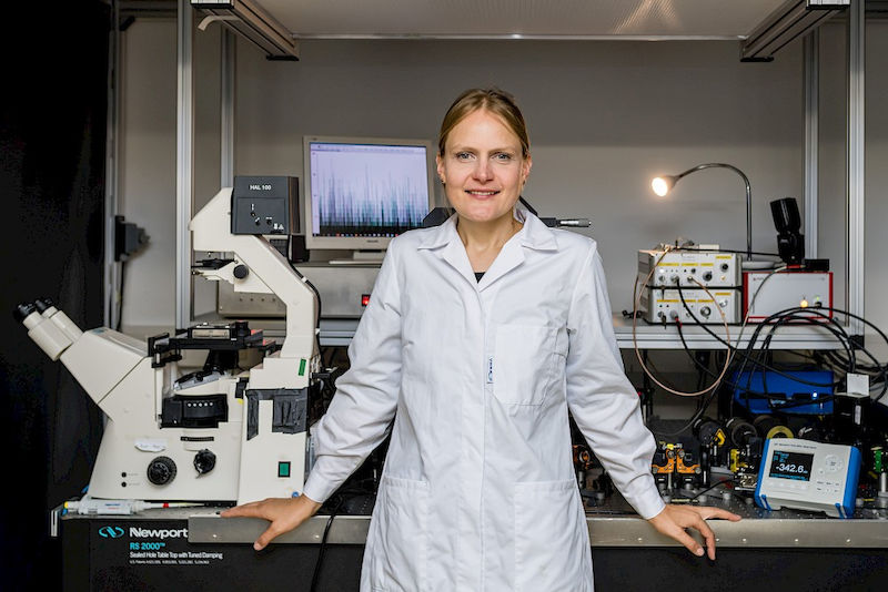 Maria Ott in the lab at the Institute of Biochemistry and Biotechnology