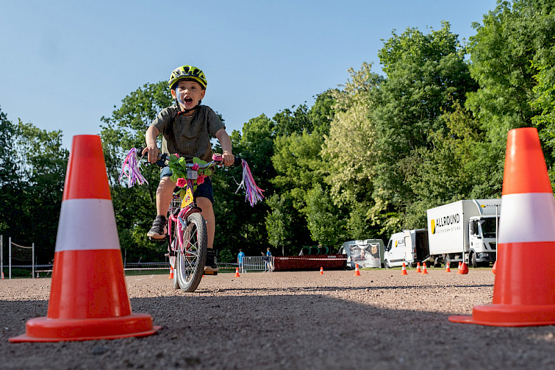 Matthes hatte offensichtlich Spaß beim Slalomfahren.