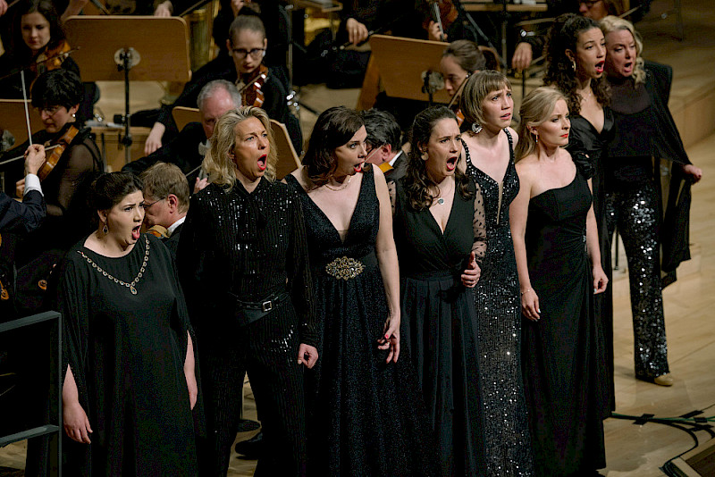 Szene aus der Opernaufführung "Die Walküre" bei den Dresdner Musikfestspielen in diesem Jahr.