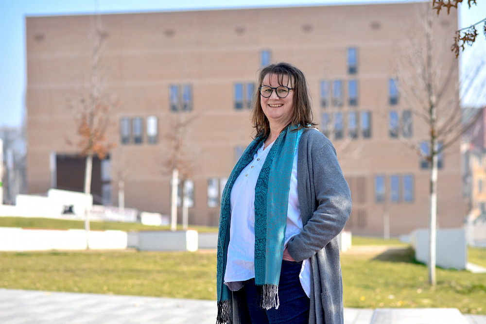 Juliane Kyritz auf dem Steintor-Campus